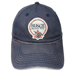 Busch Bavarian Beer Snapback Hat Blue One Size Adjustable Vent Holes